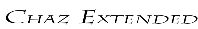 Chaz Extended Font Image