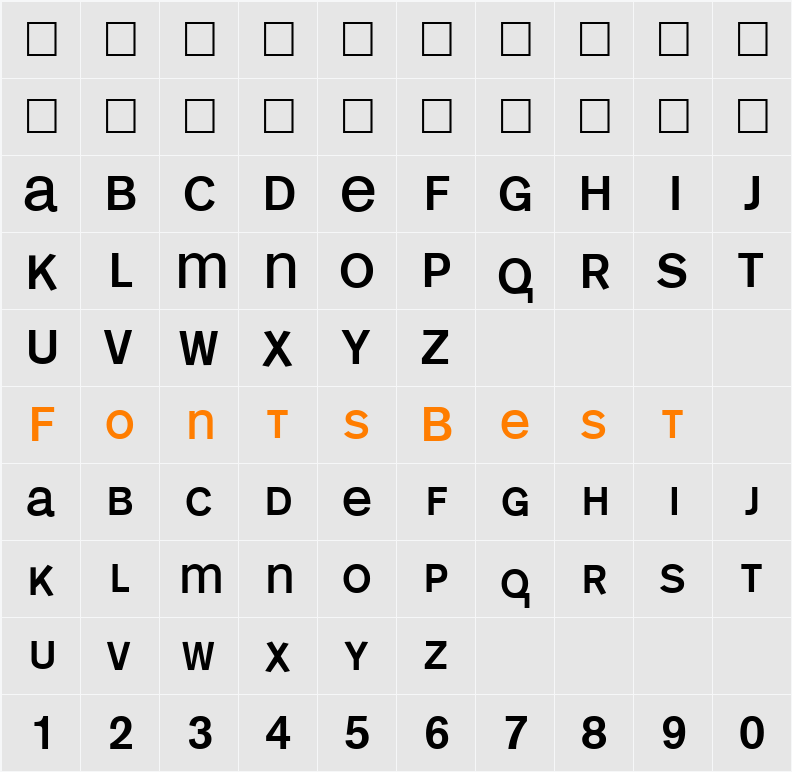 MonoAlphabet Character Map