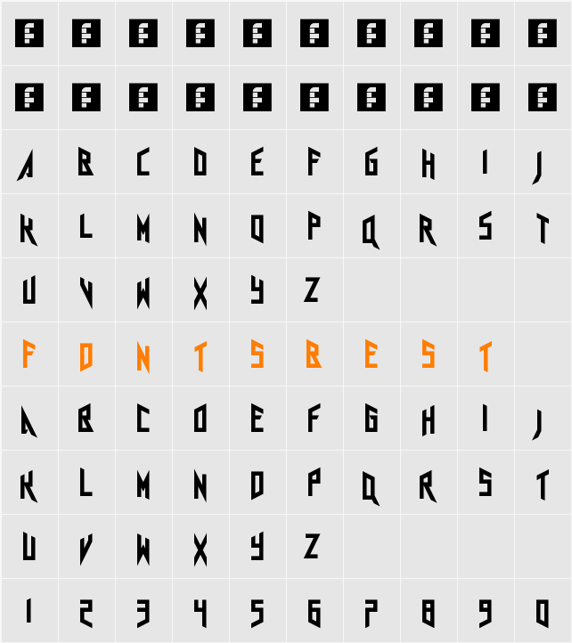 Agra Axera Character Map