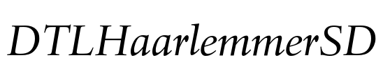 DTLHaarlemmerSD Font Image