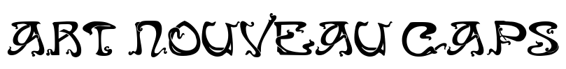 Art Nouveau Caps Font Image
