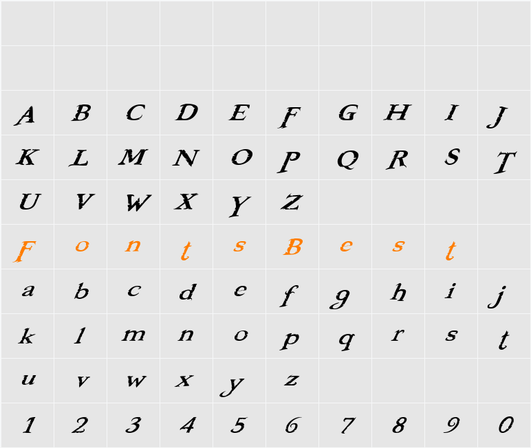 Booter - Five One Character Map