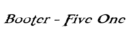 Booter - Five One Font Image