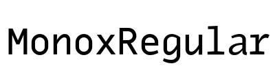 MonoxRegular Font Image