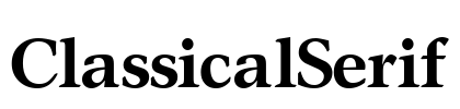 ClassicalSerif Font Image