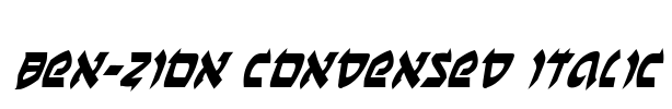 Ben-Zion Condensed Italic