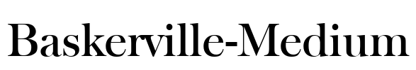 Baskerville-Medium Font Image