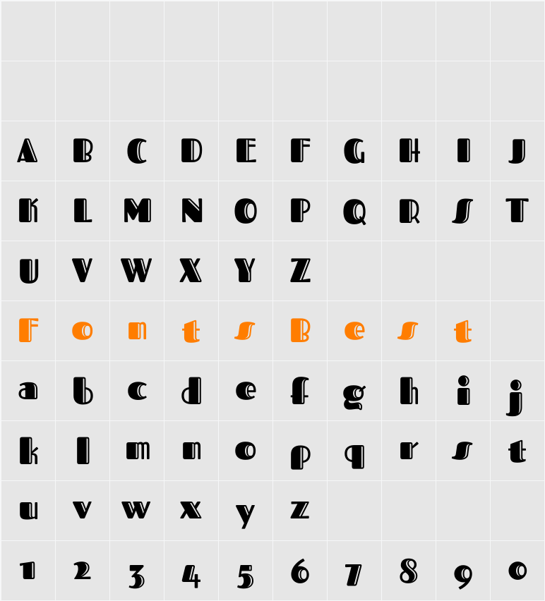 Fascinate Inline Character Map