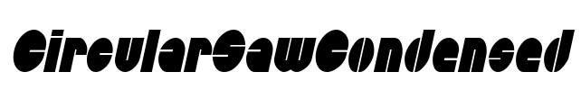 CircularSawCondensed Font Image