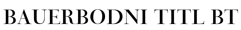 BauerBodni Titl BT Font Image