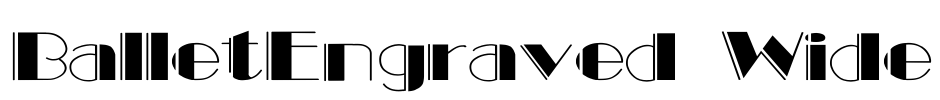 BalletEngraved Wide Font Image