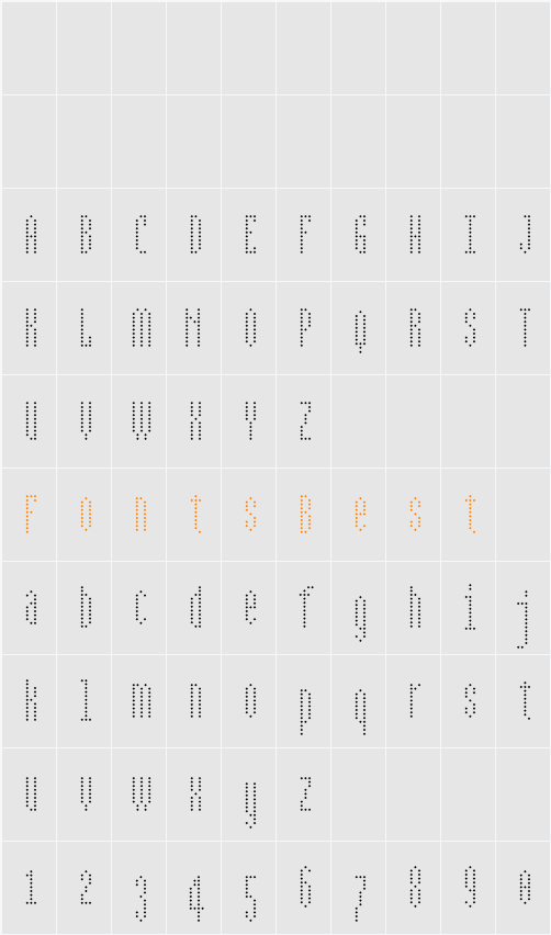 BPdotsCondensedDiamond Character Map