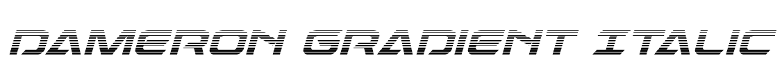 Dameron Gradient Italic Font Image