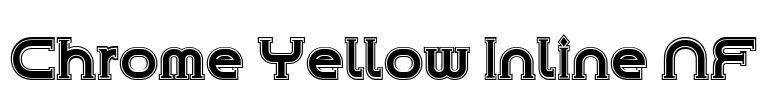Chrome Yellow Inline NF Font Image