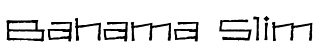 Bahama Slim Font Image