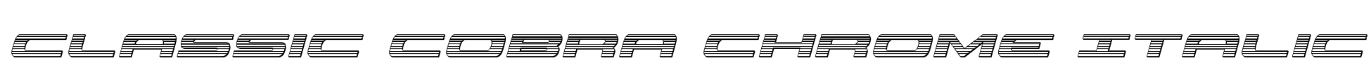 Classic Cobra Chrome Italic Font Image