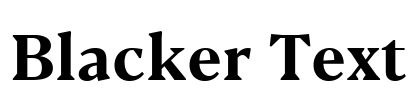 Blacker Text Font Image