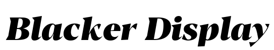 Blacker Display Font Image