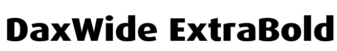 DaxWide ExtraBold Font Image