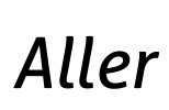 Aller Font Image