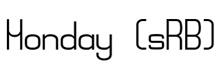 Monday (sRB) Font Image