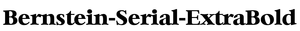 Bernstein-Serial-ExtraBold Font Image