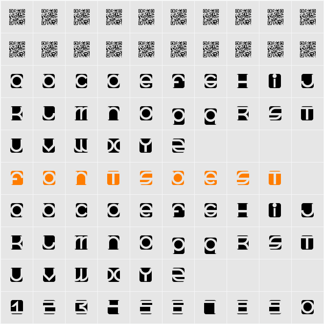 BeastModeInverted Character Map