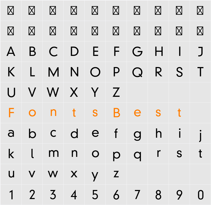 DIN Neuzeit Grotesk Std Light Character Map