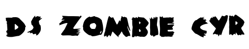DS Zombie Cyr Font Image