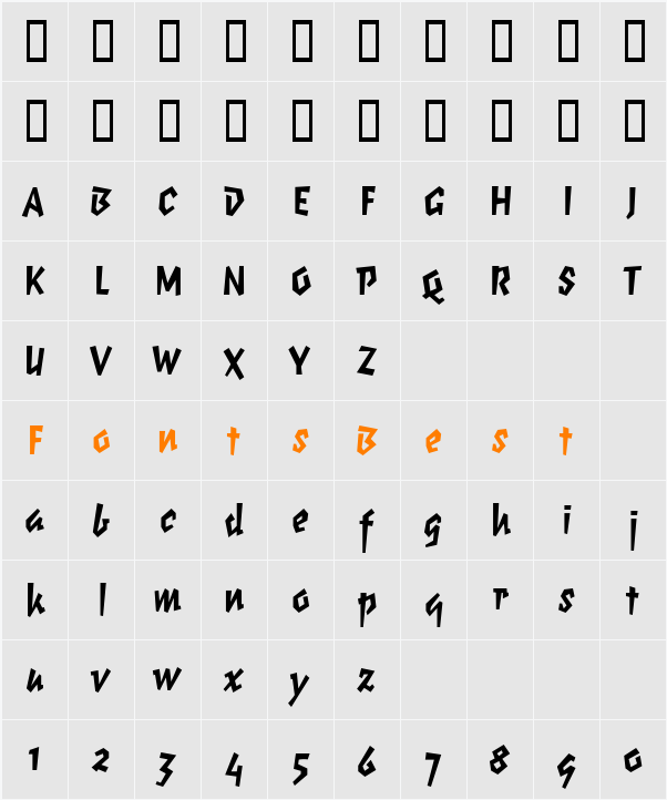 ChunkyMonkey Character Map