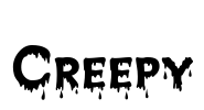 Creepy Font Image