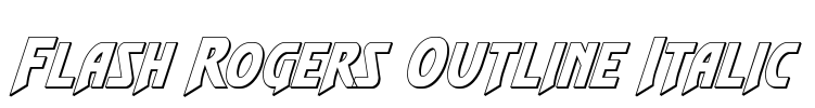 Flash Rogers Outline Italic Font Image