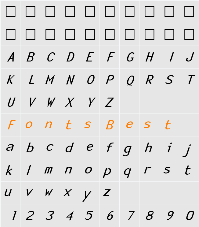 Monotony Character Map