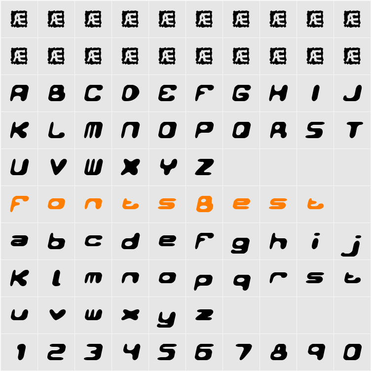 Conduit 2 Italics (BRK) Character Map