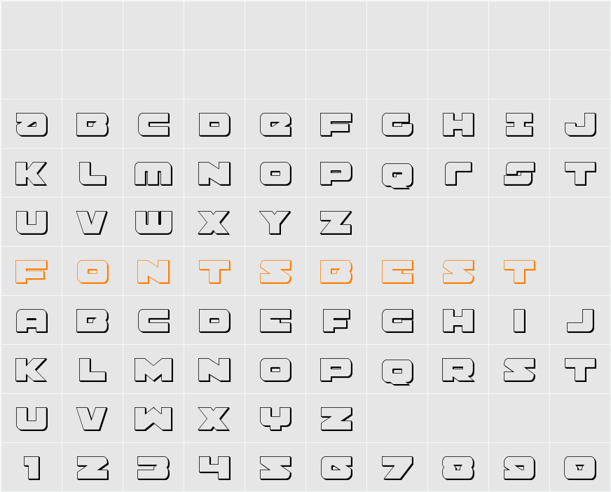 Banjin 3D Character Map