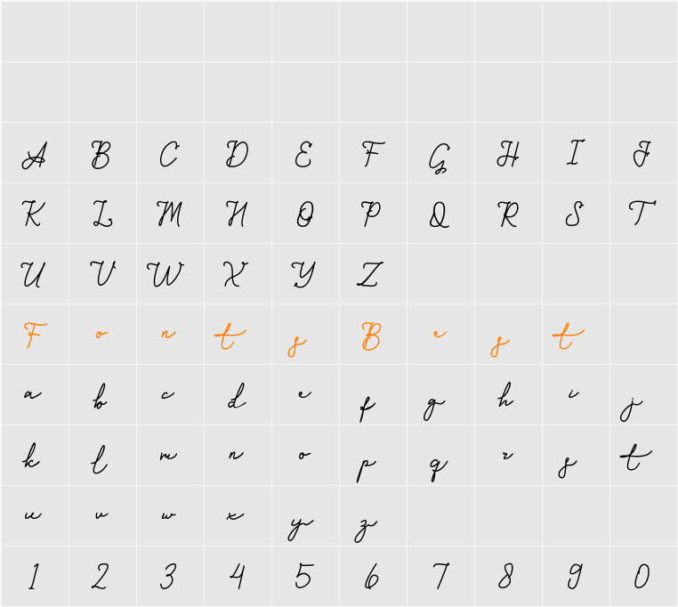 Angelis Character Map