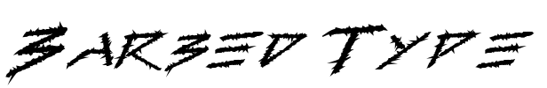 Barbed Type Font Image