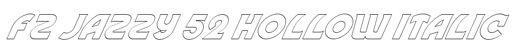 FZ JAZZY 52 HOLLOW ITALIC Font Image