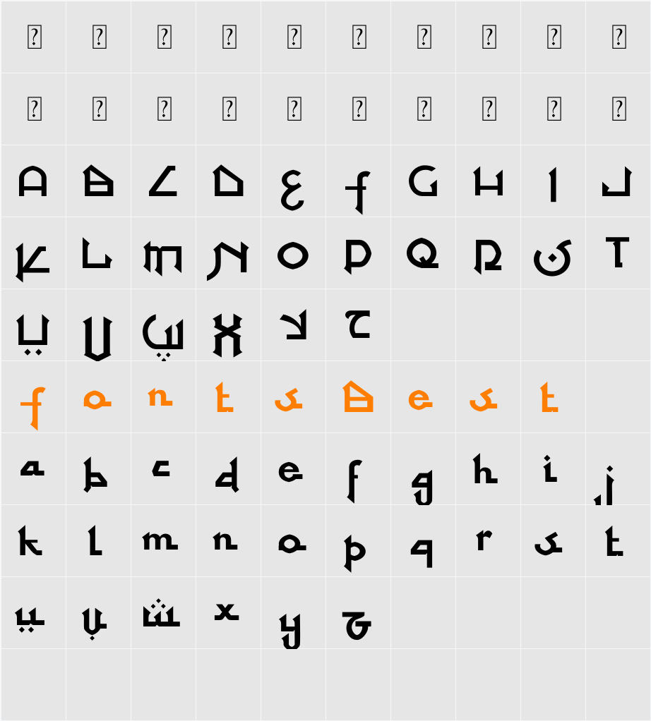 at tupats Character Map
