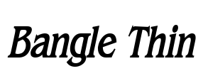 Bangle Thin Font Image