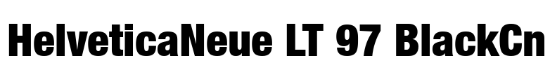 HelveticaNeue LT 97 BlackCn