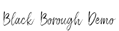 Black Borough Demo Font Image