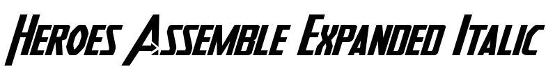 Heroes Assemble Expanded Italic