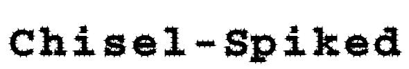 Chisel-Spiked Font Image