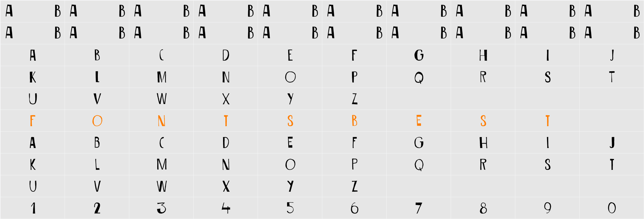 DK Sirius B Character Map