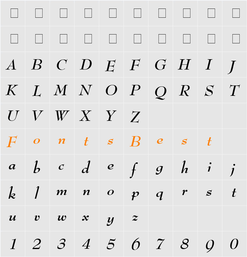Monitor SSi Character Map