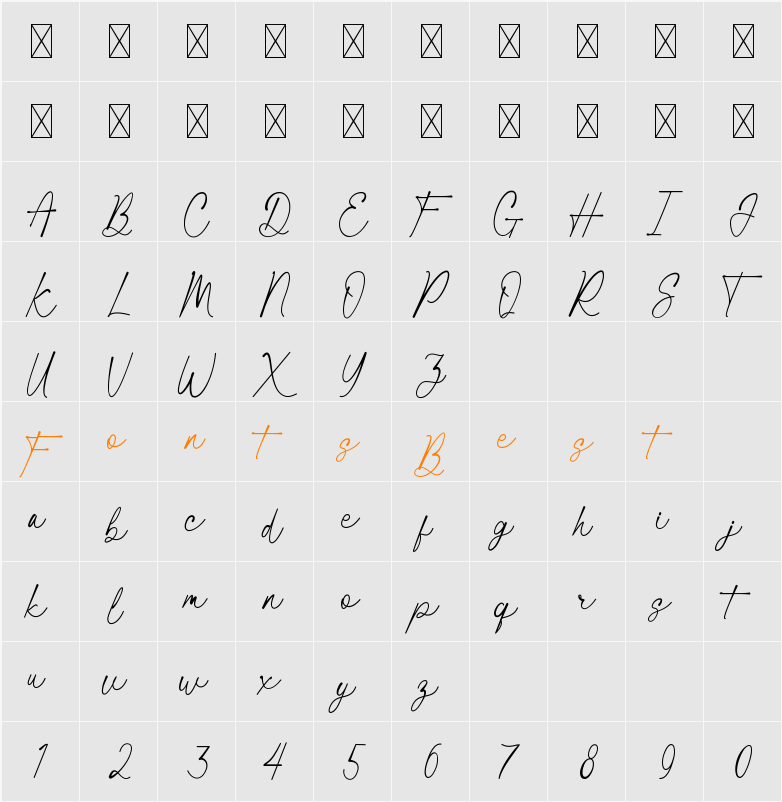 Blacklight Signature Character Map