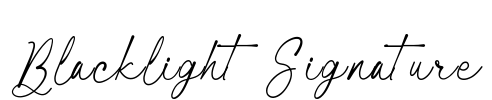 Blacklight Signature Font Image