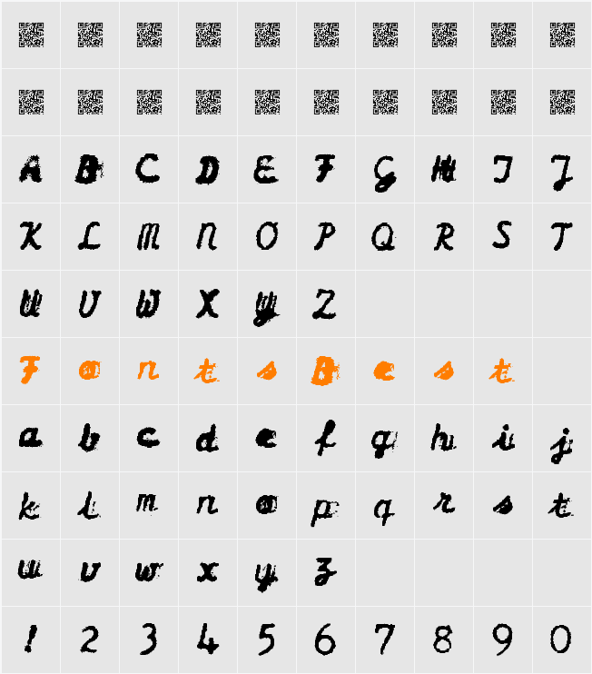 DirtyOlympia Character Map