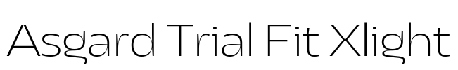 Asgard Trial Fit Xlight Font Image